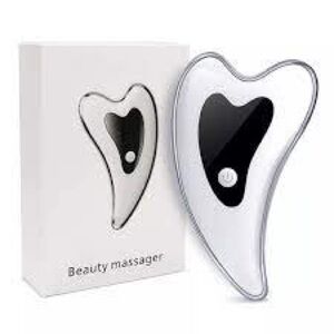 Beauty Messager Led Beam Gua Sha White and Black Heat shaped